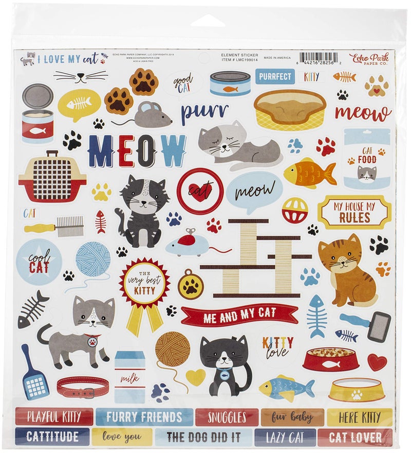ECHO PARK PAPER COMPANY I LOVE MY CAT COLL 12X12 KIT - Image 2